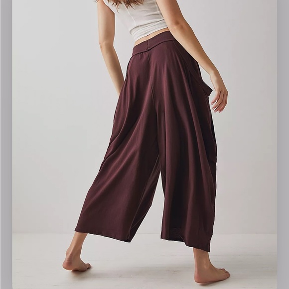 Free People Brown Wide-Leg Pants - Picture 2 of 5